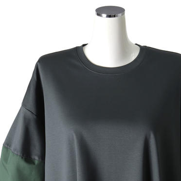 MIDIUMISOLID crew neck cocoon slv P/O　GREEN No.7