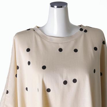 dots print wide P/O　BEIGE No.7