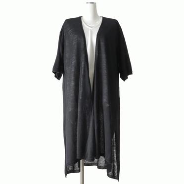 [SALE] 50%OFF　MIDIUMISOLID linen cache-coeur long C/D　BLACK No.1