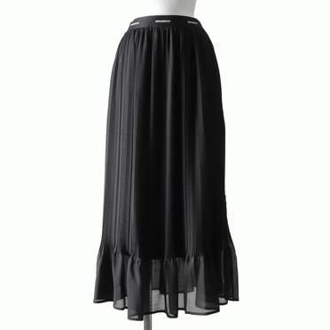 MIDIUMISOLID random pleats SK　BLACK No.1