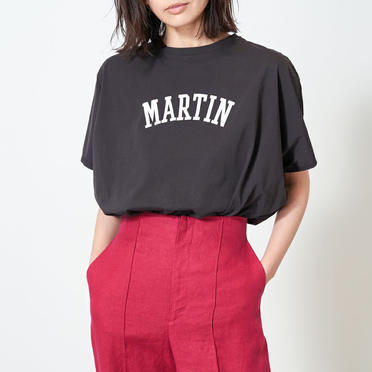 "MARTIN"ロゴワイド ドルマンT-shirts　CHARCOAL No.6