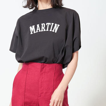 "MARTIN"ロゴワイド ドルマンT-shirts　CHARCOAL No.9