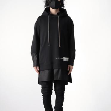 Layered Hoodie Pullover　BLACK No.13