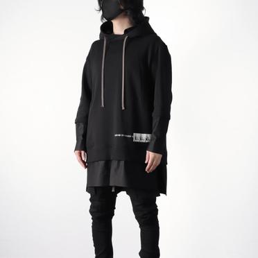 Layered Hoodie Pullover　BLACK No.14