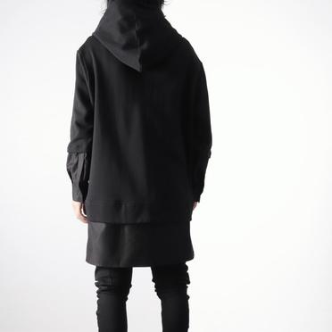 Layered Hoodie Pullover　BLACK No.17