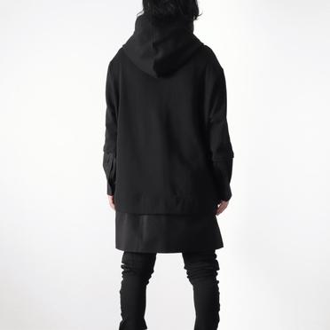 Layered Hoodie Pullover　BLACK No.18