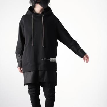 Layered Hoodie Pullover　BLACK No.20