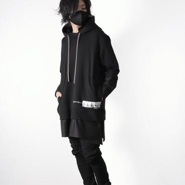 Layered Hoodie Pullover　BLACK No.21
