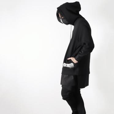 Layered Hoodie Pullover　BLACK No.22