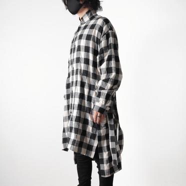 Long Check Shirts　BK×WH No.16