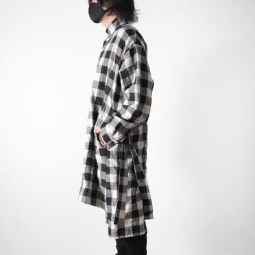 Long Check Shirts　BK×WH No.17