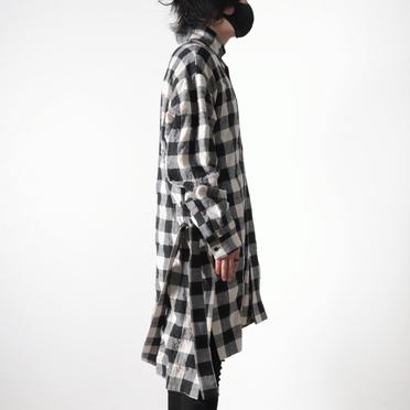 Long Check Shirts　BK×WH No.20