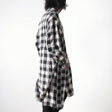 Long Check Shirts　BK×WH No.21