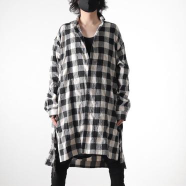 Long Check Shirts　BK×WH No.24