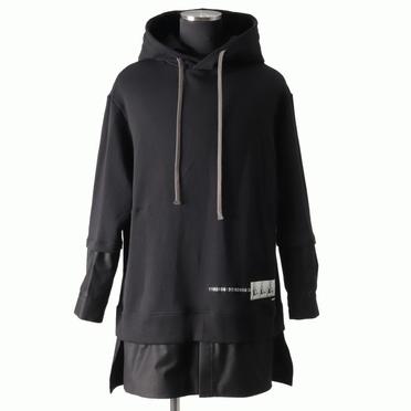 Layered Hoodie Pullover　BLACK No.1
