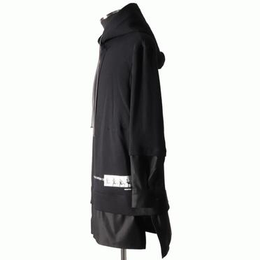 Layered Hoodie Pullover　BLACK No.3