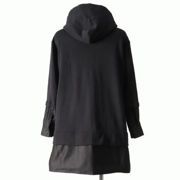 Layered Hoodie Pullover　BLACK No.5