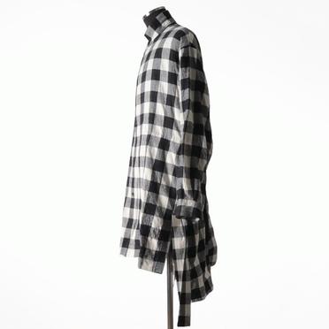 Long Check Shirts　BK×WH No.3