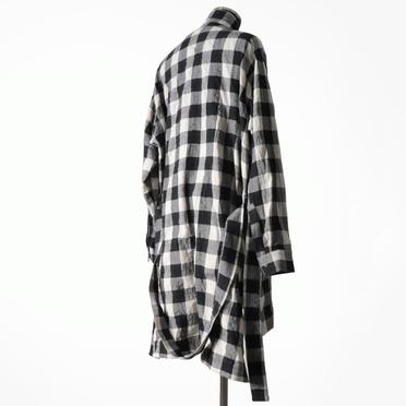 Long Check Shirts　BK×WH No.6