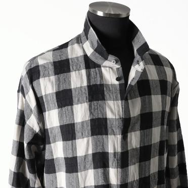 Long Check Shirts　BK×WH No.7