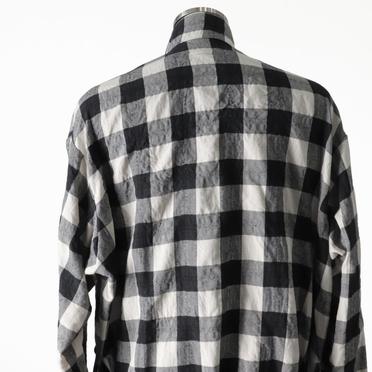 Long Check Shirts　BK×WH No.9