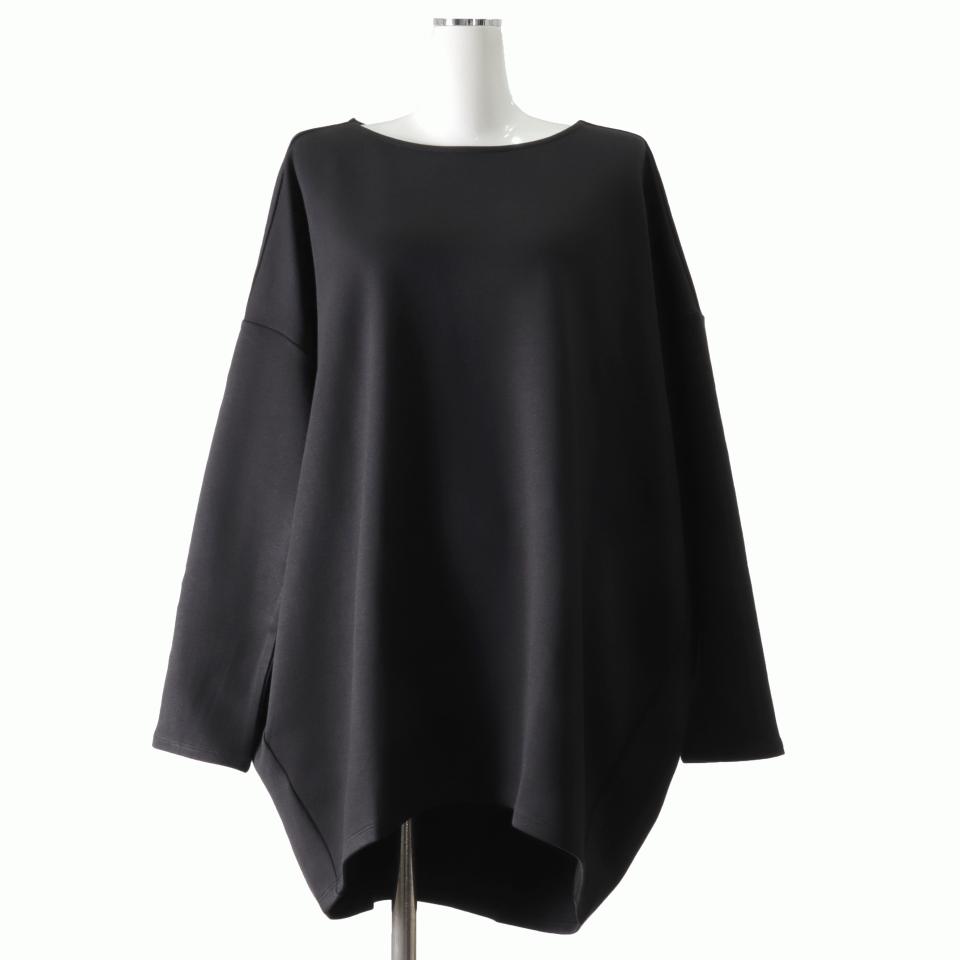 boat neck cocoon P/O　BLACK