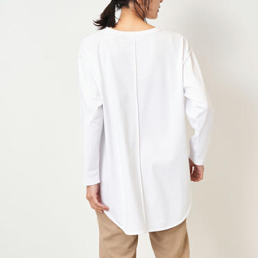 ヘムラウンドロングスリーブ Tee　WHITE No.6