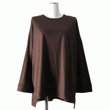 MIDIUMISOLID crew neck wide half slv P/O　D.BROWN No.1