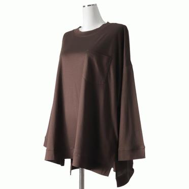 MIDIUMISOLID crew neck wide half slv P/O　D.BROWN No.2