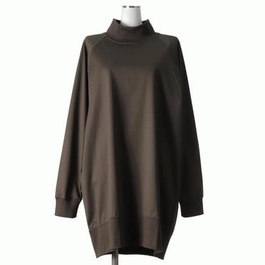 high neck tunic P/O　BROWN No.1