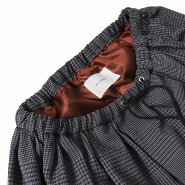 [SALE] 50%OFF　MIDIUMISOLID check flare tuck SK　BLACK No.9