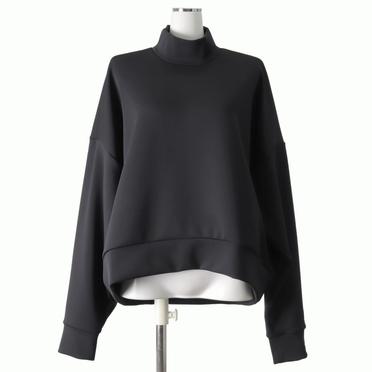 MIDIUMISOLID mock neck P/O　BLACK No.1