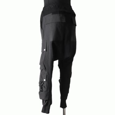 Cargo Sarrouel Sweat Trousers　BLACK No.4