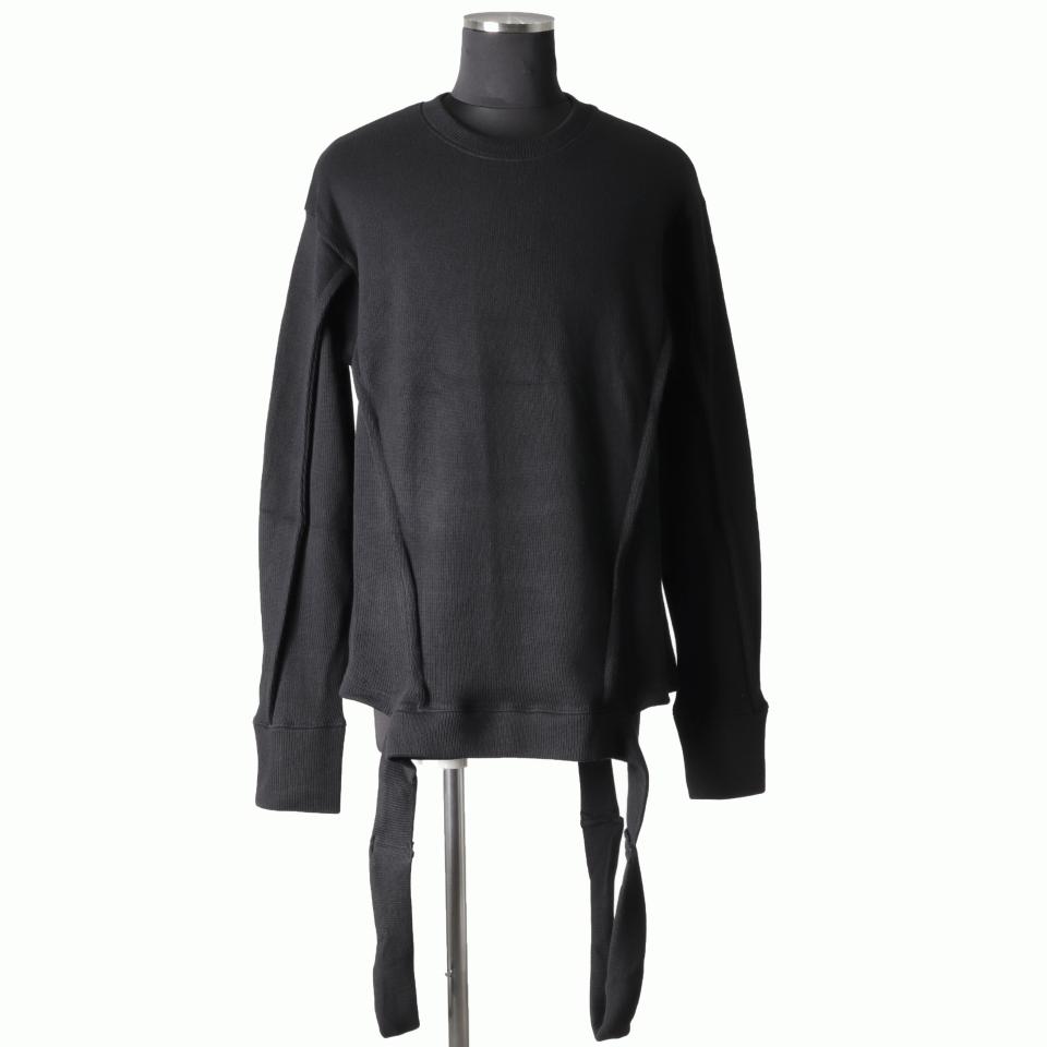 Crew Neck Knit Pullover　BLACK