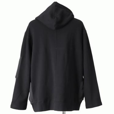 Nylon Combi Sweat Hoodie　BLACK No.5