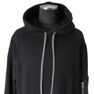 Nylon Combi Sweat Hoodie　BLACK No.7