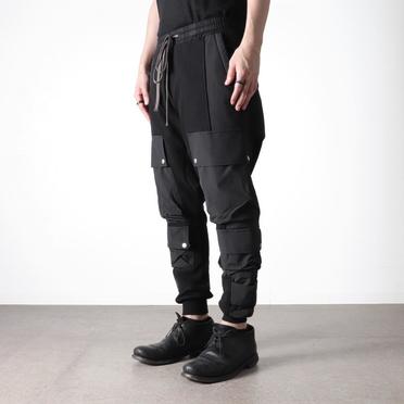 Cargo Sarrouel Sweat Trousers　BLACK No.16