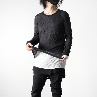 Layered Long Sleeve　BK×WH No.21