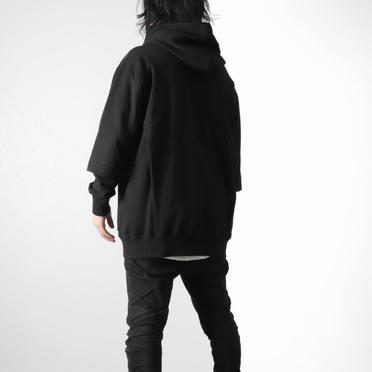 Sweat × Jersey Combi Hoodie Blouson　BLACK No.18