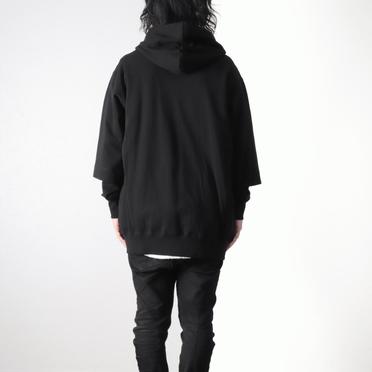 Sweat × Jersey Combi Hoodie Blouson　BLACK No.19