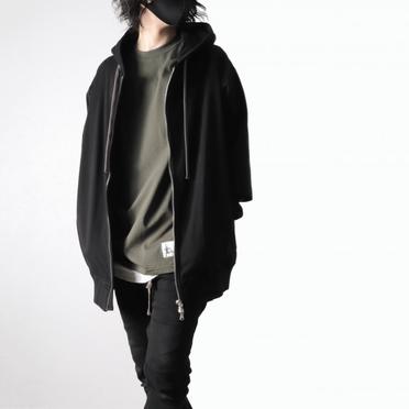 Sweat × Jersey Combi Hoodie Blouson　BLACK No.26