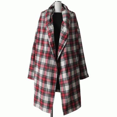 [SALE] 40%OFF　mizuiro ind wool brend check drape C/D　OFF WHITE No.1