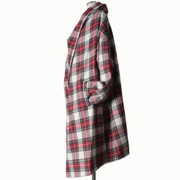 [SALE] 40%OFF　mizuiro ind wool brend check drape C/D　OFF WHITE No.3