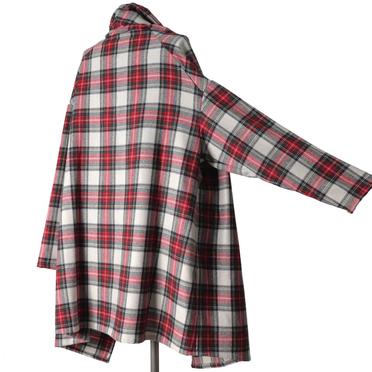 [SALE] 40%OFF　mizuiro ind wool brend check drape C/D　OFF WHITE No.6