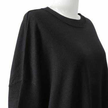 MIDIUMISOLID crew neck P/O　BLACK No.8