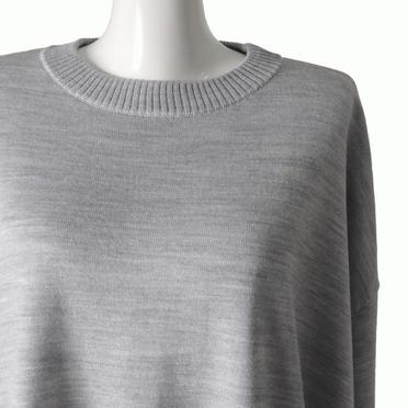 MIDIUMISOLID crew neck P/O　GRAY No.7