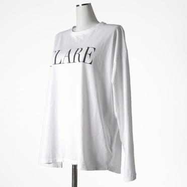 "CLARE"ロゴロングスリーブT-shirts　WHITE No.2