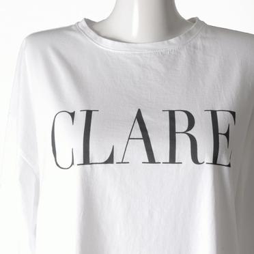 "CLARE"ロゴロングスリーブT-shirts　WHITE No.7