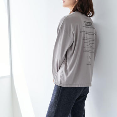 "MLINE"バックロゴプリントロングスリーブT-shirts　GRAY No.8