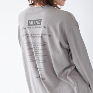 "MLINE"バックロゴプリントロングスリーブT-shirts　GRAY No.9